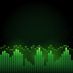 Equalizer on abstract technology background