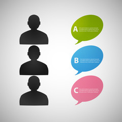 Vector speech dialog people eps