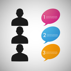 Vector speech dialog people eps