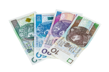 Set of new polish banknotes