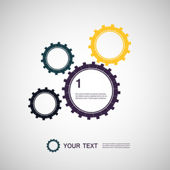 Vector color design concept gears