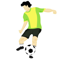 isolated brazil dress footballer shooting vector