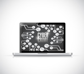 caber crime laptop sign illustration design