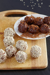 Sesame and chocolate candy