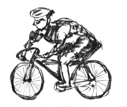 Cycling sports sketch