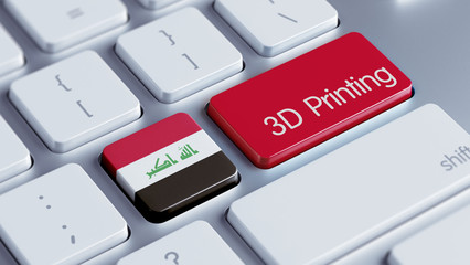 Fototapeta premium Iraq 3d Printing Concept