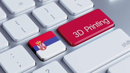 Fototapeta premium Serbia 3d Printing Concept