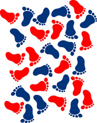 Fußabdrücke Muster Durcheinander Füße