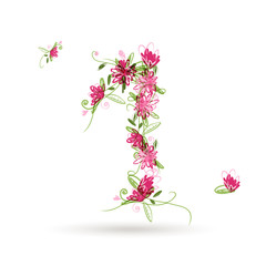 Floral number one for your design