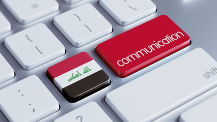 Fototapeta premium Iraq Communication Concept.