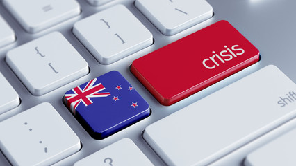 Fototapeta premium New Zealand Crisis Concept.