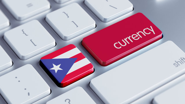 Puerto Rico Currency Concept.