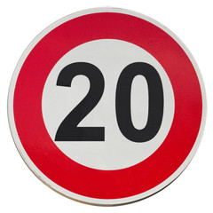 vitesse limit&eacute;e &agrave; 20 km/h