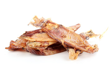 close up of dried squid