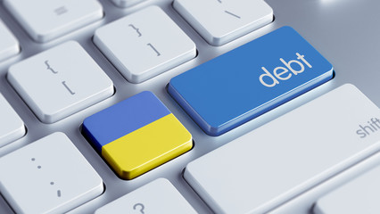 Fototapeta premium Ukraine Debt Concept