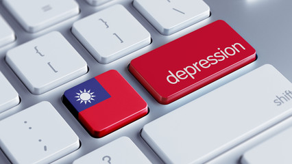 Fototapeta premium Taiwan Depression Concept.
