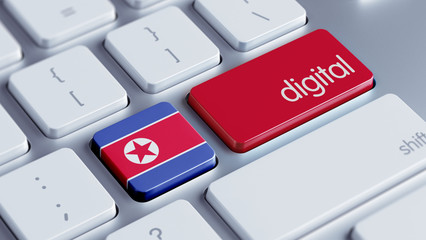 Fototapeta premium North Korea Digital Concept