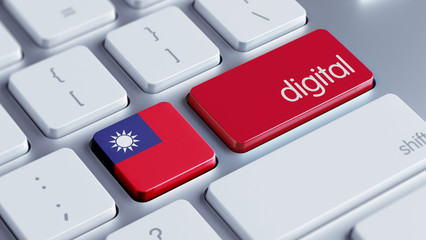 Fototapeta premium Taiwan Digital Concept
