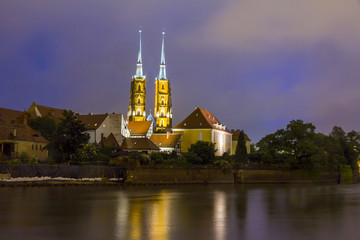 Fototapeta premium Night photo of beautifully illuminated St. John`s cathedral and