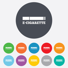 Smoking sign icon. E-Cigarette symbol.