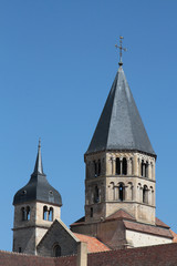 Fototapeta na wymiar Abbaye de Cluny : le clocher