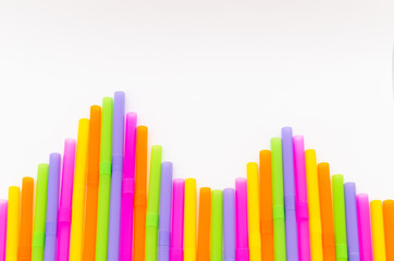 colorful of drinking straw background