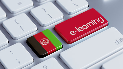 Fototapeta premium Afghanistan. E-Learning Concept