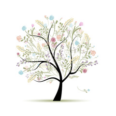 Fototapeta na wymiar Spring tree floral for your design