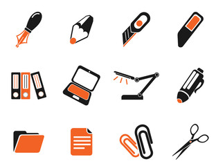 Office simple vector icons
