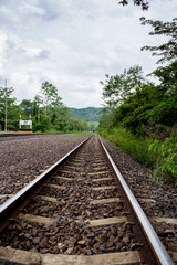 Naklejka premium The rural train station in somwhere of Thailand