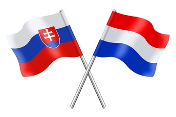 Flags : Slovakia and the Netherlands