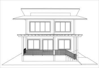 sketch design of house,vector