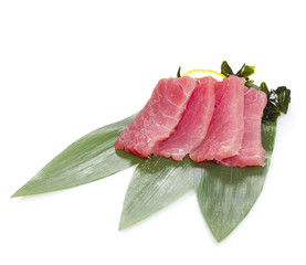 Sashimi isolated on white background
