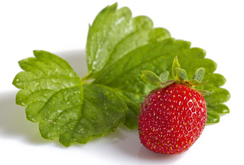 Ripe strawberry.