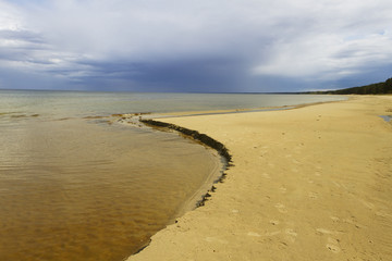 River and sea.