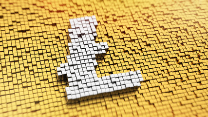 Pixelated Litecoin