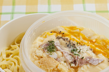 電子レンジで調理する・カルボナーラ