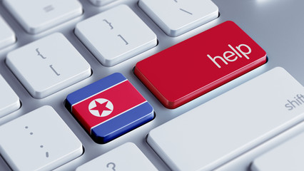 Fototapeta premium North Korea Help Concept