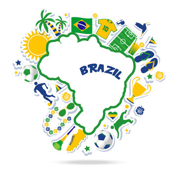 Brazil soccer map