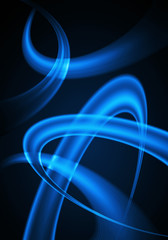 Blue  abstract background, love heart. 