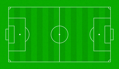 Textured grass soccer field. Football green field vector