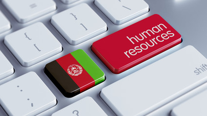 Fototapeta premium Afghanistan. Human Resources Concept