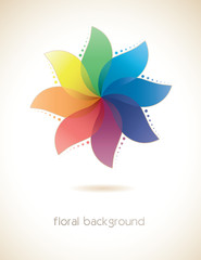 Abstract multicolored flower vector