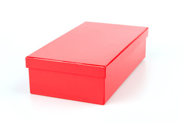Red box isolated white background