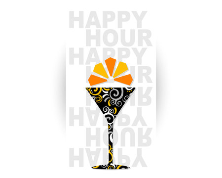 Happy Hour Cocktail Logo