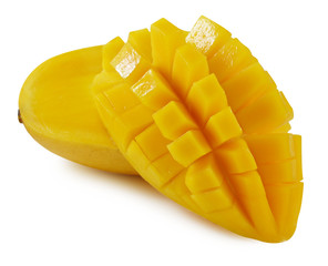 Yellow mango isolated on a white background