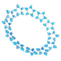 Round frame made of stars