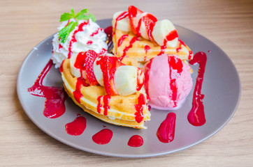 Strawberry banana pancake