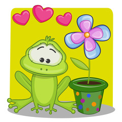 Frog with hearts