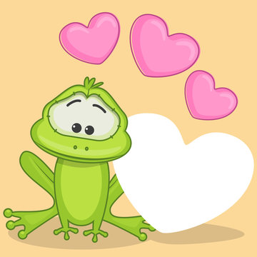 Frog with hearts